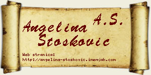 Angelina Stošković vizit kartica